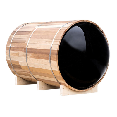 Einstellbare Belüftung Hemlock Holz Außen Trockene Sauna Vollglas Tür Temperaturbereich 15-90.C