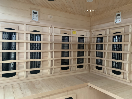 Wohn4 Personen-hölzerner Dampf-Sauna-Raum-Schierlings-Infrarotdampf-Mähdrescher