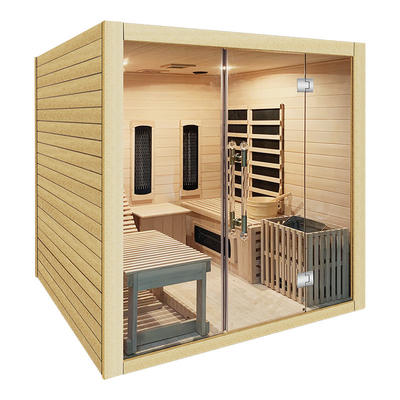 hölzerne trockene Infrarotdes dampf-6000w Person Sauna-des Raum-4