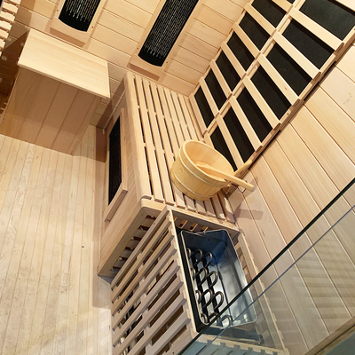 Kanadische hölzerne Person der Kohlenstoff Physiotherm-Infrarot-Sauna-4