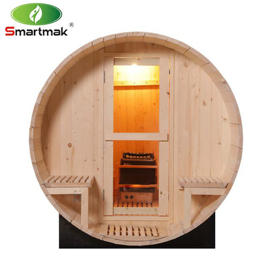 4 Personen-Rotholz-Freien-Sauna-Raum-Garten-Kiefernholz-Wein-Fass-Sauna