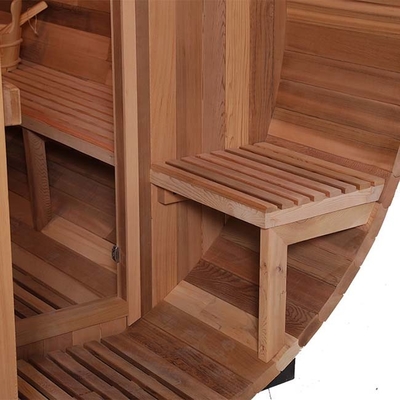Rotes Cedar Wood Fired Barrel Sauna-Raum-Fass formte Person 2 - 4