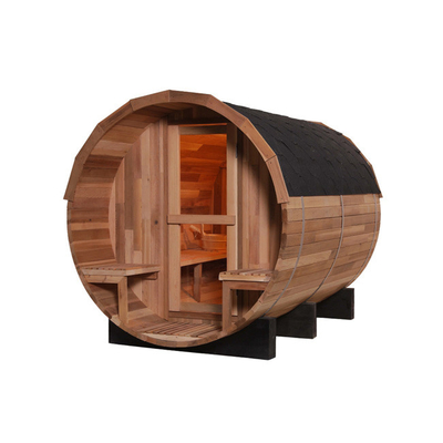 Rotes Cedar Wood Fired Barrel Sauna-Raum-Fass formte Person 2 - 4
