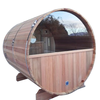Person RoHS 8 ringsum Sauna im Freien roten Cedar Barrel Sauna Wood Stove