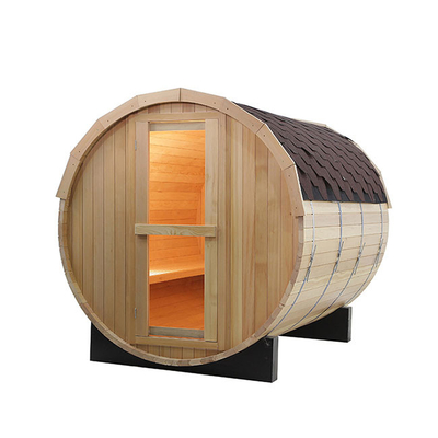 2 Personen-Schierlings-nass trockene Whisky-Fass-Sauna mit Fenster-Dampfbad