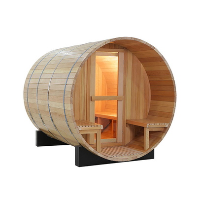 1800x1800MM Hinterhof-Schierlings-hölzerner Fass-Sauna-Raum mit Portal