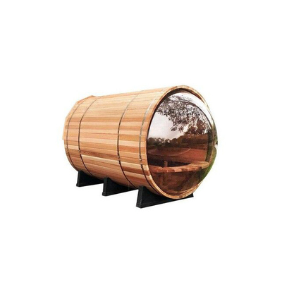 Elektrische kanadische Schierlings-hölzerne Fass-Sauna-panoramische Runde Cedar Sauna