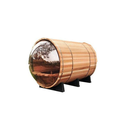 Elektrische kanadische Schierlings-hölzerne Fass-Sauna-panoramische Runde Cedar Sauna