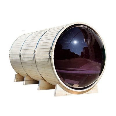 4 Personen-panoramischer Fass-Sauna-Cedar Wood With Porch Electric-Ofen im Freien