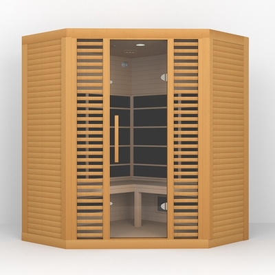 3-5 Person niedriger Emf-Eckinfrarotsauna-Raum-rote Lichttherapie 2300W
