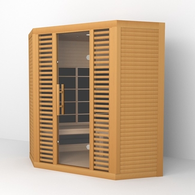 3-5 Person niedriger Emf-Eckinfrarotsauna-Raum-rote Lichttherapie 2300W