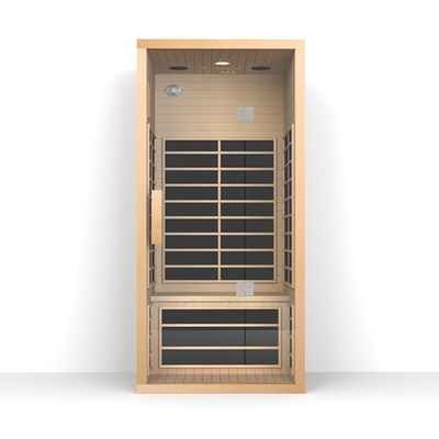 rote Cedar Sauna Room Indoor Far Infrarotsauna 1350W für einzelne Person