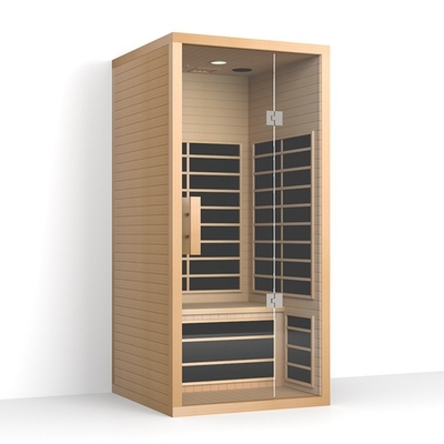 rote Cedar Sauna Room Indoor Far Infrarotsauna 1350W für einzelne Person
