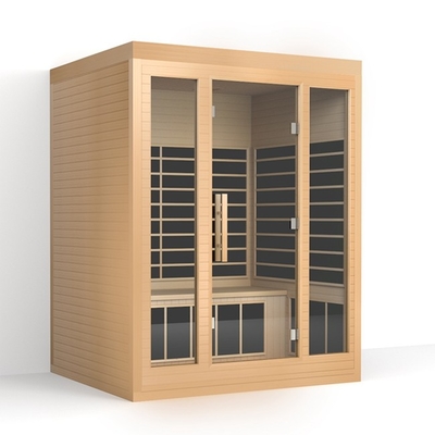 Personen-Sauna-traditionelle Innensauna des Red-cedar-3 mit geführtem Physiotherapie-Licht
