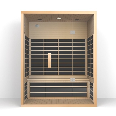 Personen-rote Cedar Far Infrared Sauna Withs 8mm der Familien-3 ausgeglichene Glastür
