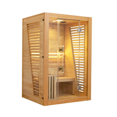 2 Personen-rotes Cedar Steam Sauna Room Indoor-Sauna-Haus 6000w