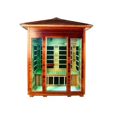Weite Infrarotperson des fertigsauna-elektrische Sauna-Raum-festen Holz-4 im Freien