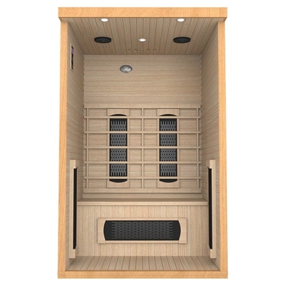 Roter elektrischer Sauna-Raum Cedar Wooden Pure Infrared Homes für Körper-Eignung