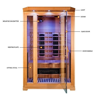 Kundenspezifische Hauptpersonen-Infrarotsauna-Raum des schierlings-2 mit Sauerstoff Ionizer