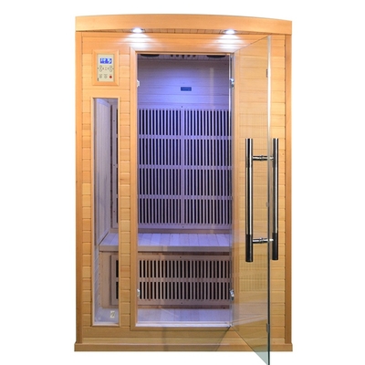 hölzerne trockene 2 Infrarotsauna-Heimsaunas der Personen-1750w Innen