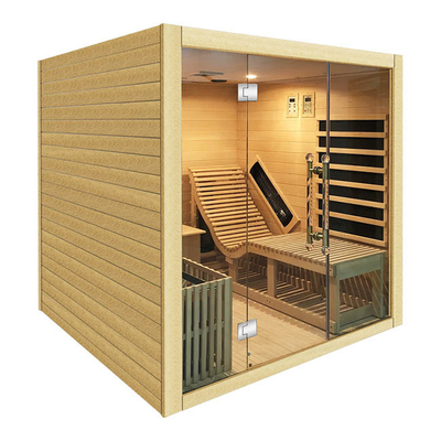 Kombinierte volles Spektrum ISO9000 Infrarotdampf-Sauna-Raum für Person der Familien-3