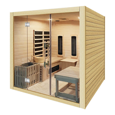 Kombinierte volles Spektrum ISO9000 Infrarotdampf-Sauna-Raum für Person der Familien-3
