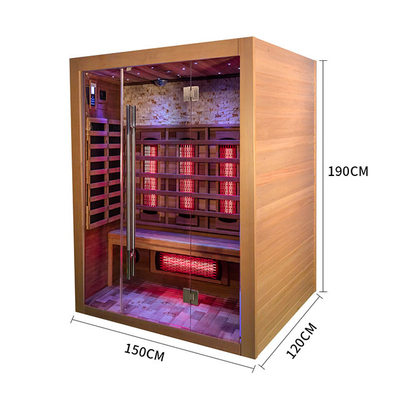 Person der ODM-Schierlings-kanadische Badekurort-Hauptsauna-leuchtende Gesundheits-Sauna-2
